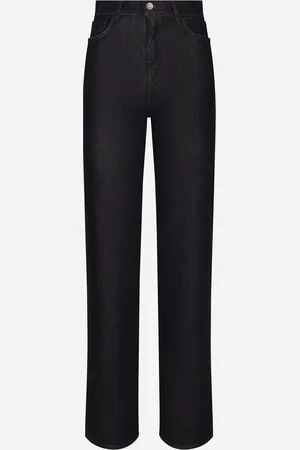 Dolce & Gabbana Flared Cotton Denim And Silk Jeans - Woman Denim And Jeans Multi-colored 36