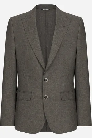 Dolce & Gabbana Single-breasted Wool Taormina-fit Jacket - Man Suits And Blazers Gray 48