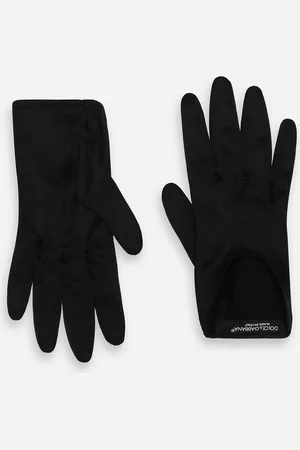 Dolce & Gabbana Short Silk Satin Gloves - Woman Hats And Gloves Silk S
