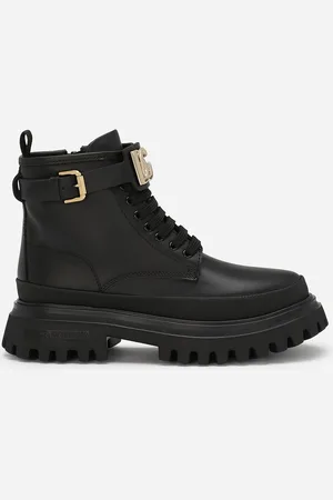Dolce & Gabbana Calfskin Ankle Boots With Dg Logo - Woman Shoes (24-38) 30