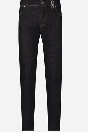 Dolce & Gabbana Slim-fit Stretch Denim Jeans - Man Denim Multi-colored 44
