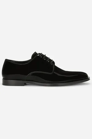 Dolce & Gabbana Glossy Patent Leather Derby Shoes - Man Leather 39