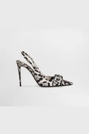 Dolce & Gabbana Leopard- Satin Slingbacks - Woman Pumps And Slingback 36