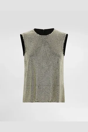 Dolce & Gabbana Sleeveless Blouse In Crystal Mesh - Woman Shirts And Tops Xs