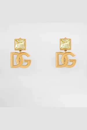 Dolce & Gabbana Earrings With Dg Logo And Rhinestones - Woman Bijoux Metal Onesize