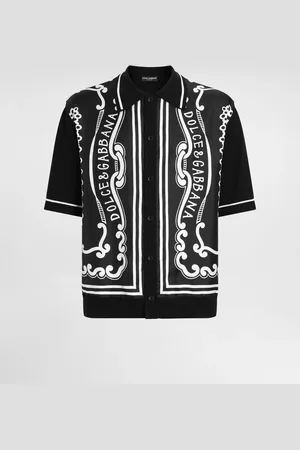 Dolce & Gabbana Silk And Cotton Shirt With Bandanna - Man Sweaters And Cardigans M