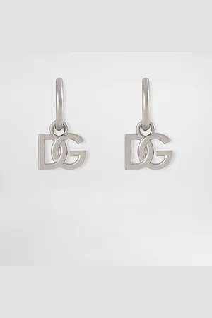 Dolce & Gabbana Hoop Earrings With Dg Logo Pendants - Man Bijoux Metal Onesize
