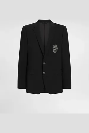 Dolce & Gabbana Single-breasted Wool Martini-fit Suit With Heraldic Emblem - Man Suits And Blazers 48