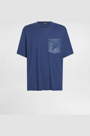 Dolce & Gabbana Cotton T-shirt With Breast Pocket And Logo Embroidery - Man T-shirts And Polos 48