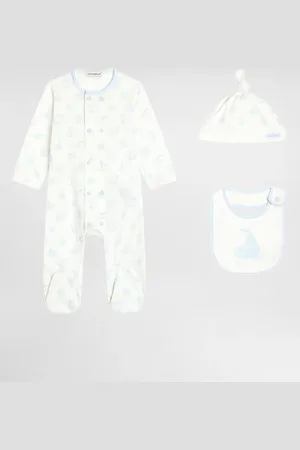 Dolce & Gabbana 3-piece Jersey Gift Set With Compass Print - Man Gift Sets And Babygrows 0/3 Months