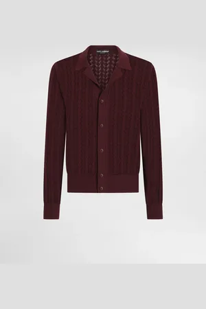 Dolce & Gabbana Cotton Openwork-knit Shirt - Man Sweaters And Cardigans Multi-colored 48