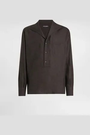 Dolce & Gabbana Three-button Long-sleeved Linen Shirt - Man Linen 40