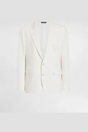 Dolce & Gabbana Single-breasted Stretch Jersey Jacket With Logo Embroidery - Man Suits And Blazers 50