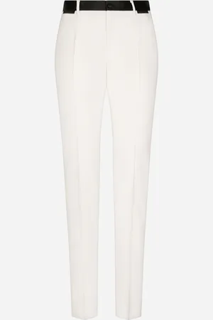 Dolce & Gabbana Stretch Wool Tuxedo Pants - Man Pants And Shorts Wool 44