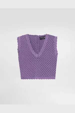Dolce & Gabbana Crochet Crop Top - Woman Sweaters And Cardigans 38