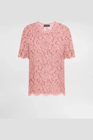 Dolce & Gabbana Short-sleeved Cordonetto Lace T-shirt - Woman Shirts And Tops 40