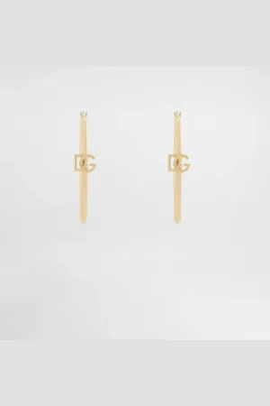 Dolce & Gabbana Creole Earrings With Dg Logo - Woman Bijoux Metal Onesize