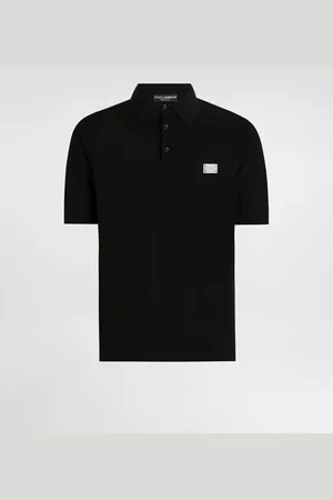 Dolce & Gabbana Cotton Polo-shirt With Logo Tag - Man Sweaters And Cardigans 46