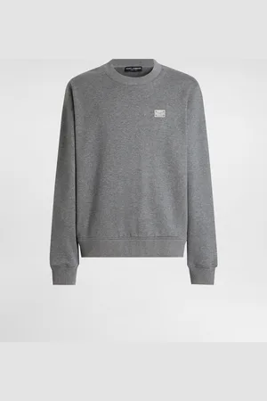 Dolce & Gabbana Cotton Sweatshirt With Tag - Man Sweatshirts Gray 44