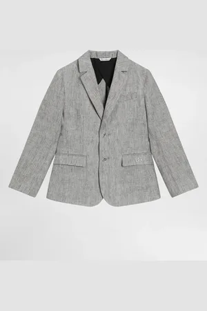 Dolce & Gabbana Single-breasted Linen Jacket - Man Suits Gray 2 Years