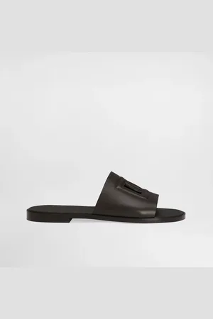 Dolce & Gabbana Calfskin Sliders - Man Sandals And Slides Leather 40
