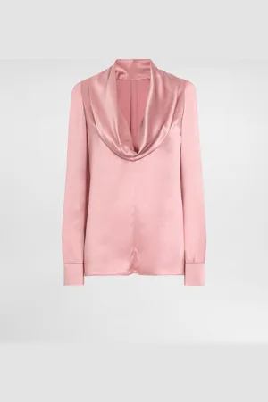 Dolce & Gabbana Silk Satin Blouse With Shawl Neck - Woman Shirts And Tops Silk 38