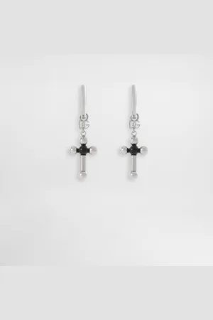 Dolce & Gabbana Creole Earrings With Pin And Cross - Man Bijoux Metal Onesize
