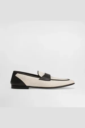 Dolce & Gabbana Salt&pepper And Nappa Slipper - Man Driver Shoes And Loafers 40