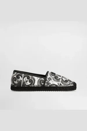 Dolce & Gabbana Shell-print Canvas Espadrilles - Man Sandals And Slides 42