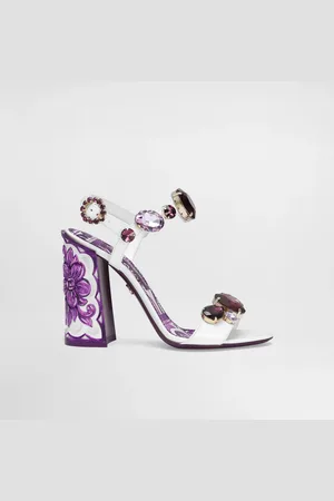 Dolce & Gabbana Patent Leather Sandal With Jewel Embroidery - Woman Sandals And Wedges 36