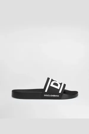 Dolce & Gabbana Rubber Beachwear Sliders With Dg Logo - Man Sandals And Slides Multi-colored Rubber 39