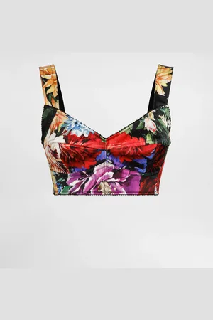 Dolce & Gabbana Flower Bouquet- Bustier Top - Woman Shirts And Tops 36