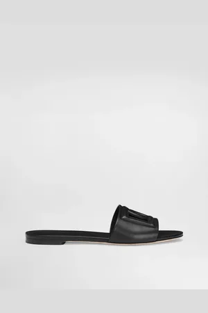 Dolce & Gabbana Calfskin Sliders - Woman Slides And Mules Leather 37