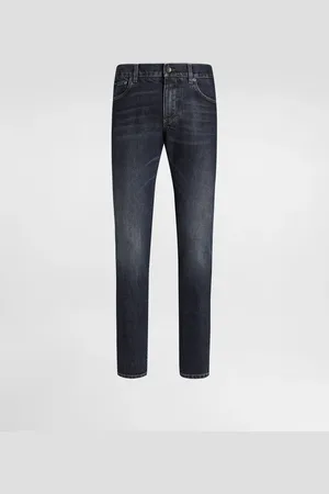 Dolce & Gabbana Slim-fit Stretch Cotton Jeans - Man Denim Multi-colored 48