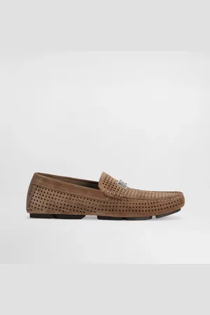 Dolce & Gabbana Dg Driver Perforated Split Calfskin Slipper - Man Driver Shoes And Loafers 41
