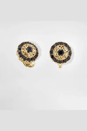 Dolce & Gabbana Sicily Earrings 18-carat Yellow And Black Sapphires - Woman Earrings Onesize