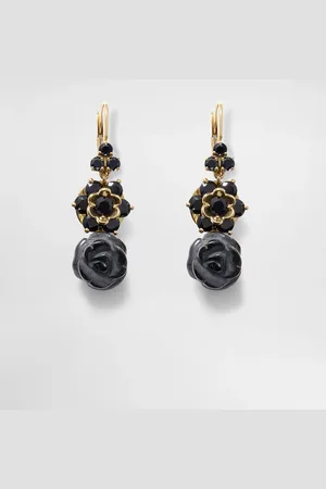 Dolce & Gabbana Sicily Earrings 18-carat Yellow , Black Sapphires And Black Jade - Woman Earrings Metal Onesize