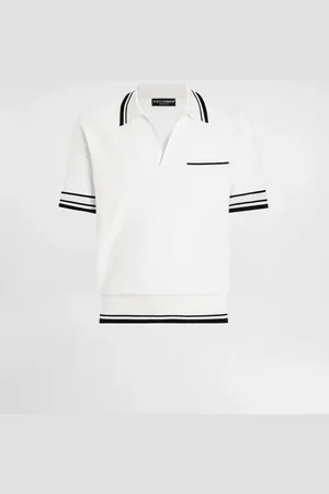 Dolce & Gabbana Silk Piqué Polo Shirt - Man Sweaters And Cardigans 48