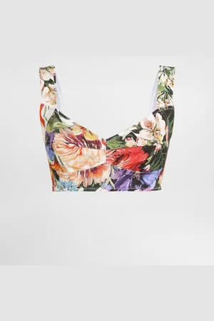 Dolce & Gabbana Flower Bouquet- Bustier Top - Woman Shirts And Tops 36