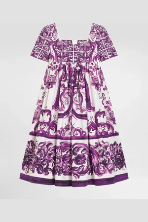 Dolce & Gabbana Majolica-print Poplin Dress - Woman Dresses 2 Years