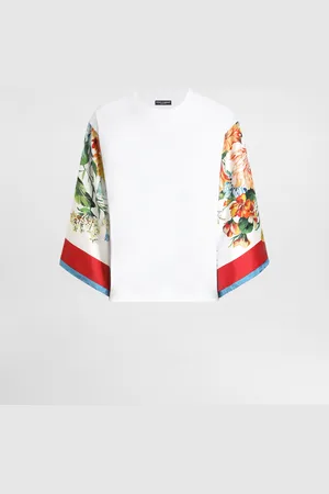 Dolce & Gabbana Short-sleeved T-shirt With Foulard - Woman T-shirts And Sweatshirts Xs