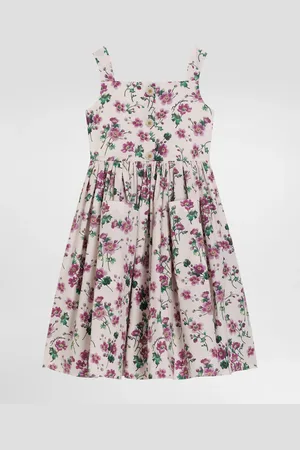 Dolce & Gabbana Violets- Poplin Dress - Woman Dresses 3 Years