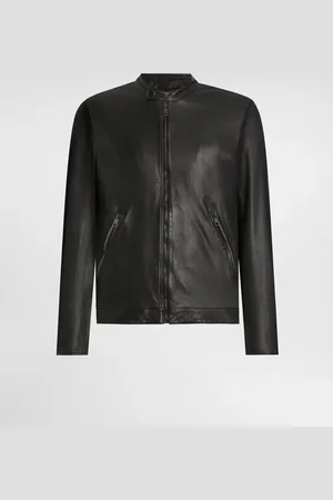 Dolce & Gabbana Leather Jacket With Zipper - Man Coats And Jackets 46