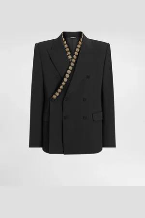 Dolce & Gabbana Double-breasted Sicilia Bistrecht Wool Canvas Jacket - Man Suits And Blazers Wool 48