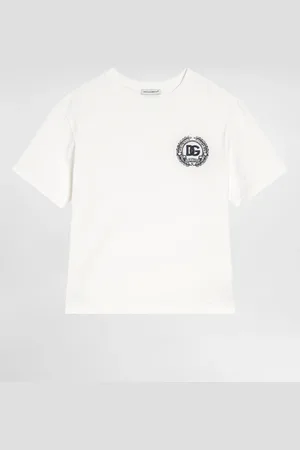 Dolce & Gabbana Jersey T-shirt With Dg Embroidery - Man T-shirts And Sweatshirts 2 Years