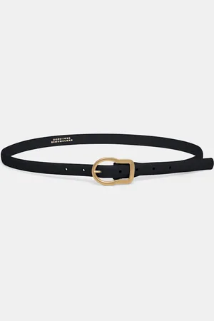 Dorothee Schumacher Thin leather belt with signature buckle