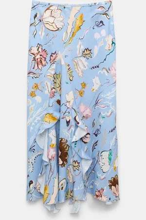 Dorothee Schumacher Printed linen bias cut maxi skirt