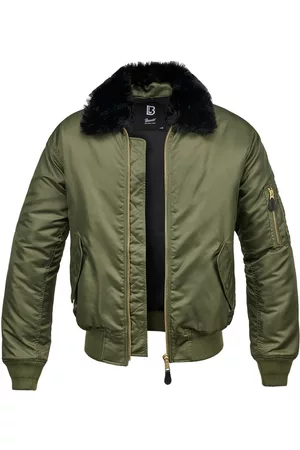 Brandit Men Fur Jackets - Ma2 Fur Collar Jacket Green 3XL Man
