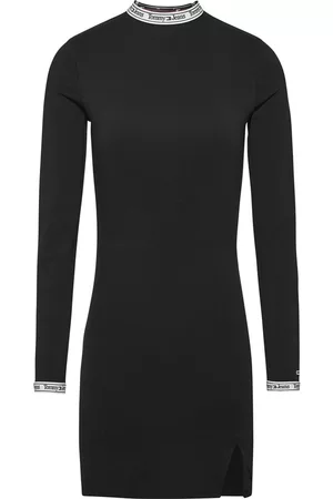 Tommy Hilfiger Women Long Sleeve Bodycon Dresses - Tjw Logo Bodycon Long Sleeve Dress Black L Woman