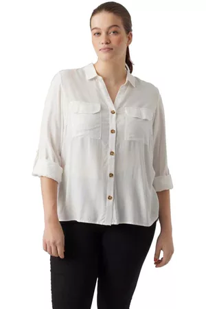 VERO MODA Women Long Sleeved Shirts - Bumpy New Long Sleeve Shirt Beige 44 Woman